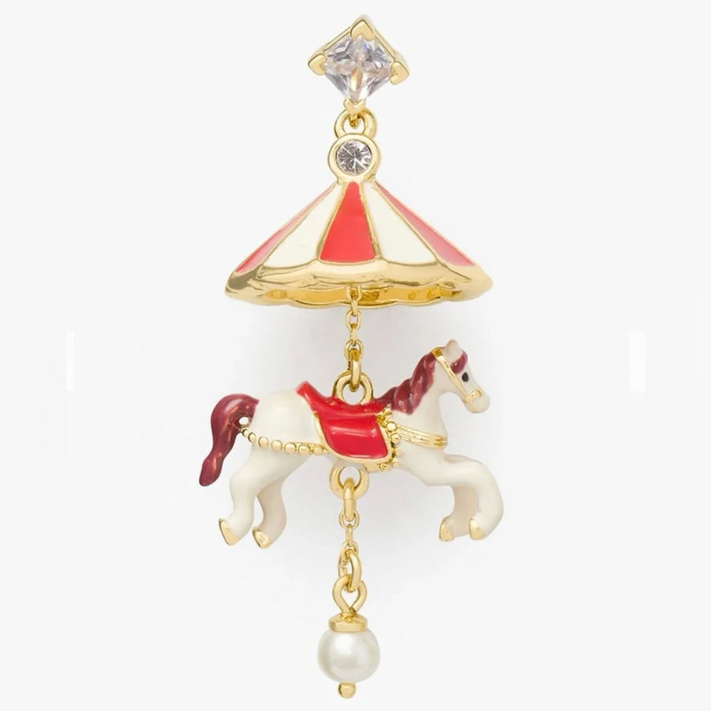 KATE SPADE Winter Wonderland Carousel Statement Earrings - Picture 2 of 5